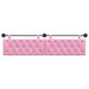 vidaXL Cabeceira Suspensa Rosa 210 x 55 x 7 cm tecido