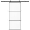 vidaXL Porta deslizante c/ conj. ferragens 90x205cm vidro ESG/alum&iacute;nio