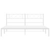 vidaXL Estrutura de cama com cabeceira 200x200 cm metal branco