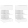 vidaXL Mesas de cabeceira 2 pcs 40x35x65cm derivados de madeira branco