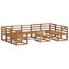 vidaXL Conjunto de Sof&aacute;s para Exterior 10 pcs Natural