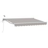 vidaXL Toldo Retr&aacute;til El&eacute;trico Cinza Claro e Branco 3,5 x 2,5 m