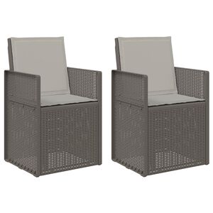 vidaXL Cadeiras de Jantar para Jardim 2 pcs Cinzento-claro PP