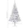vidaXL &Aacute;rvore Natal artificial pr&eacute;-iluminada c/bola 180cm PET prateado