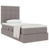 vidaXL Cama com arruma&ccedil;&atilde;o e colch&atilde;o Cinzento-acastanhado 90 x 190 cm