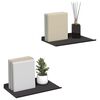 vidaXL Prateleira de Parede 2 pcs Preto 30 x 17,5 x 2,5 cm