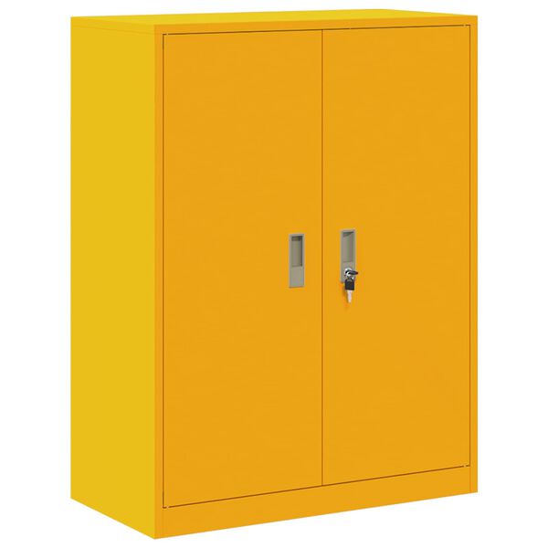 vidaXL Arm&aacute;rio de arruma&ccedil;&atilde;o Amarelo Mostarda 80 x 40 x 105 cm A&ccedil;o