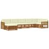 vidaXL Conjunto de Sof&aacute;s para Exterior 7 pcs Natural e Creme