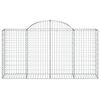 vidaXL Cestos gabião arqueados 50 pcs 200x50x100/120 ferro galvanizado