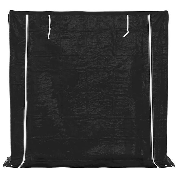 vidaXL Rack de lenha com tampa de chuva 200x40x200 cm a&ccedil;o galvanizado