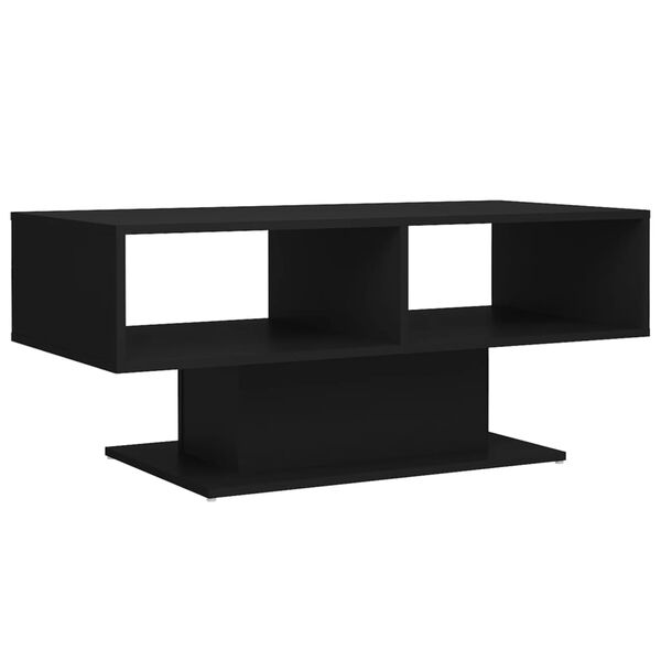 vidaXL Mesa de centro 103,5x50x44,5 cm contraplacado preto