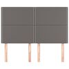 vidaXL Cabeceira Cinza 144x5x118/128 cm Couro Sint&eacute;tico