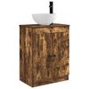 vidaXL Gabinete de banheiro com pia Carvalho Fumado 54 x 35 x 83 cm