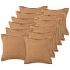 vidaXL Capa almofada 12 pcs HOUTEN Bege 50 x 50 cm Boucl&eacute;