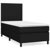vidaXL Cama com molas/colch&atilde;o 90x200 cm tecido preto