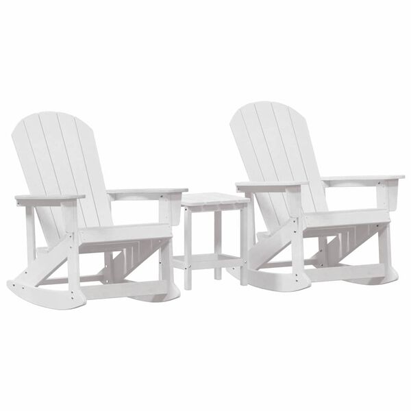 vidaXL Conjunto de Lounge de Jardim Branco HDPE