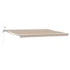 vidaXL Toldo Retr&aacute;til El&eacute;trico Bege e Branco 4,5 &times; 3,5 m