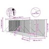 vidaXL Canil de exterior com teto 2x10x2,5 m a&ccedil;o galvanizado prateado