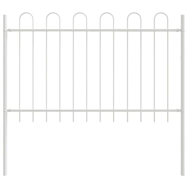 vidaXL Cerca para Jardim 5 pcs Branco 8,5 x 1 m