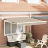 vidaXL Toldo Retr&aacute;til Manual Bege 350 x 250 cm tecido
