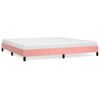 vidaXL Estrutura de cama 200x200 cm veludo rosa