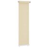 vidaXL Estore de rolo para exterior cor creme 65 cm (L) x 230 cm (A) HDPE