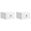 vidaXL Gabinete de Canto Montado na Parede com gaveta 2 pcs Branco