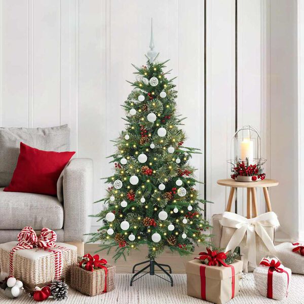 vidaXL &Aacute;rvore de Natal Articulada Artificial Verde 150 cm PE e PVC