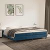 vidaXL Cama com molas/colch&atilde;o 200x200 cm veludo azul-escuro