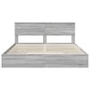 vidaXL Cama com Armazenamento com cabeceira Cinza Sonoma 200 x 200 cm