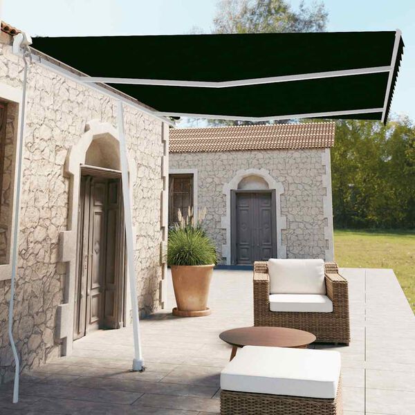 vidaXL Toldo retr&aacute;til manual independente 350x250 cm antracite