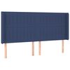 vidaXL Cama box spring c/ colch&atilde;o e LED 160x200 cm tecido azul