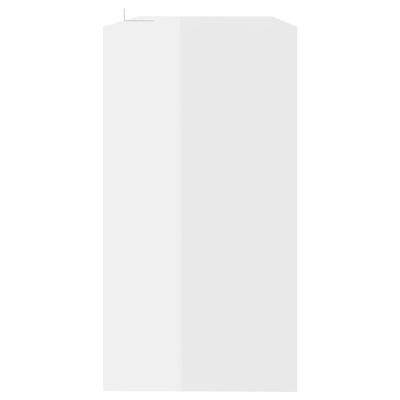 vidaXL Mesa consola 89x41x76,5 cm aço branco brilhante