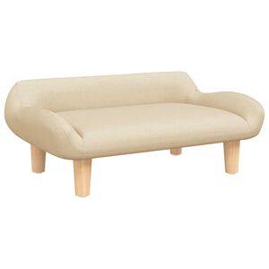 vidaXL Sof&aacute; infantil 70x40x24 cm tecido cor creme