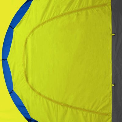 vidaXL Tenda de campismo 9 pessoas tecido azul e amarelo