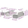 vidaXL Conjunto de Sof&aacute; de Jardim 8 pcs Cinzeto Rattan Sint&eacute;tico