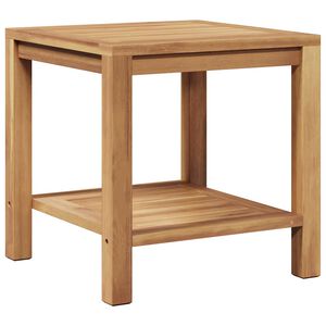 vidaXL Mesa de centro Castanho 45 x 45 x 45 cm Madeira de teca maci&ccedil;a