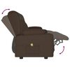 vidaXL Poltrona massagens 3 lug. reclin. sup. copo couro art. castanho