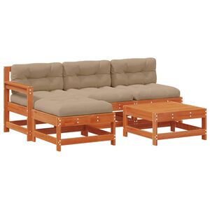 vidaXL Conjunto de Lounge de Jardim 5 unid. 4 lugar