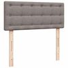 vidaXL Cama boxspring c/ colch&atilde;o 120x190cm tecido castanho-acinzentado