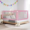 vidaXL Barra de seguran&ccedil;a p/ cama infantil tecido 180x25 cm rosa
