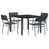 vidaXL Conjunto de M&oacute;veis para Exterior 5 unid. Antracite A&ccedil;o