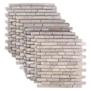 vidaXL Azulejos de Mosaico Creme 30 x 30 cm M&aacute;rmore