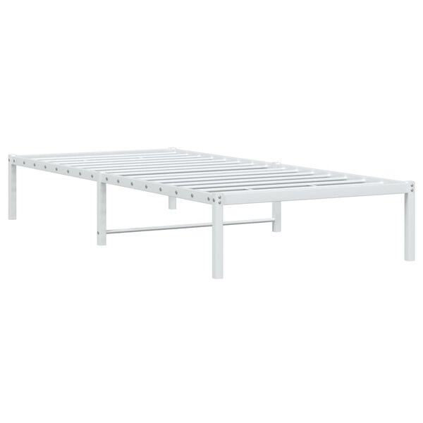 vidaXL Estrutura de cama metal 90x190 cm branco
