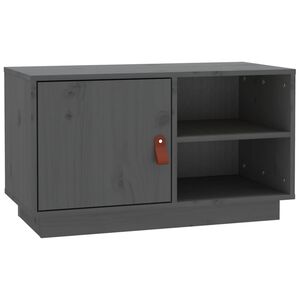 vidaXL M&oacute;vel de TV 70x34x40 cm madeira de pinho maci&ccedil;a cinzento