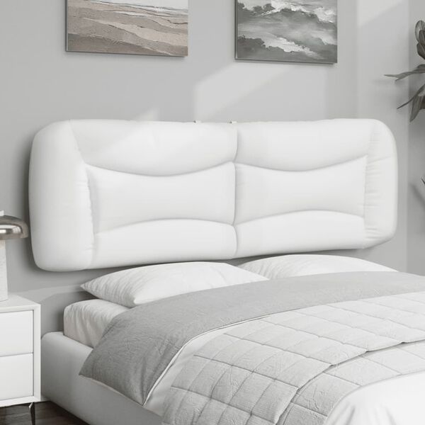 vidaXL Almofad&atilde;o de cabeceira Hvar 160 cm couro artificial branco