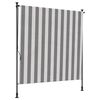 vidaXL Cortina Rol&ocirc; Exterior Antracite e Branco 100 x 270 cm