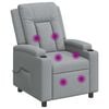 vidaXL Poltrona de massagem reclin&aacute;vel Cinzento-claro 75 x 95 x 100 cm