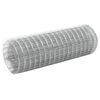 vidaXL Cerca de arame p/ galinheiro 25x0,5 m a&ccedil;o galvanizado prateado