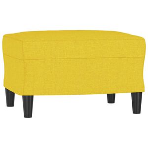vidaXL Apoio de p&eacute;s 60x50x41 cm tecido amarelo-claro
